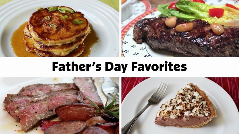 image 0 6 Father’s Day Favorites : Bacon-cheddar Pancakes Garlic Steak S’mores Pie & More!