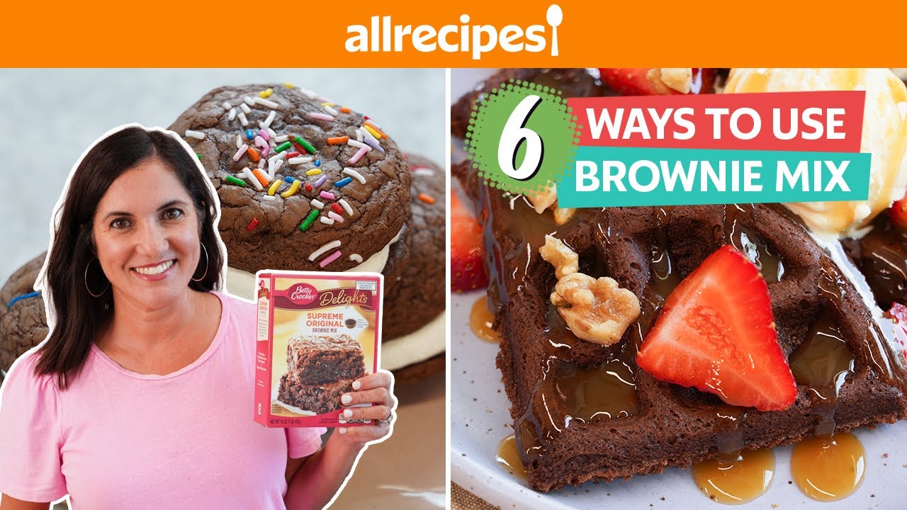 image 0 6 Ways To Use That Extra Box Of Brownie Mix In Your Pantry : Pizza Waffles Truffles Cake & More!