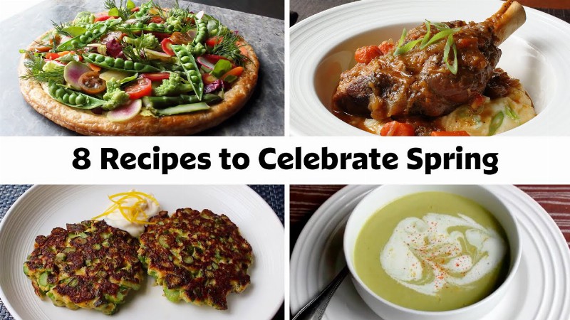 8 Seasonal Spring Recipes : Vegetable Tart Beer-braised Lamb Shanks Fresh Asparagus Soup & More!