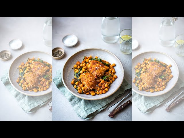 image 0 Crispy Chicken With Chickpea Stew!