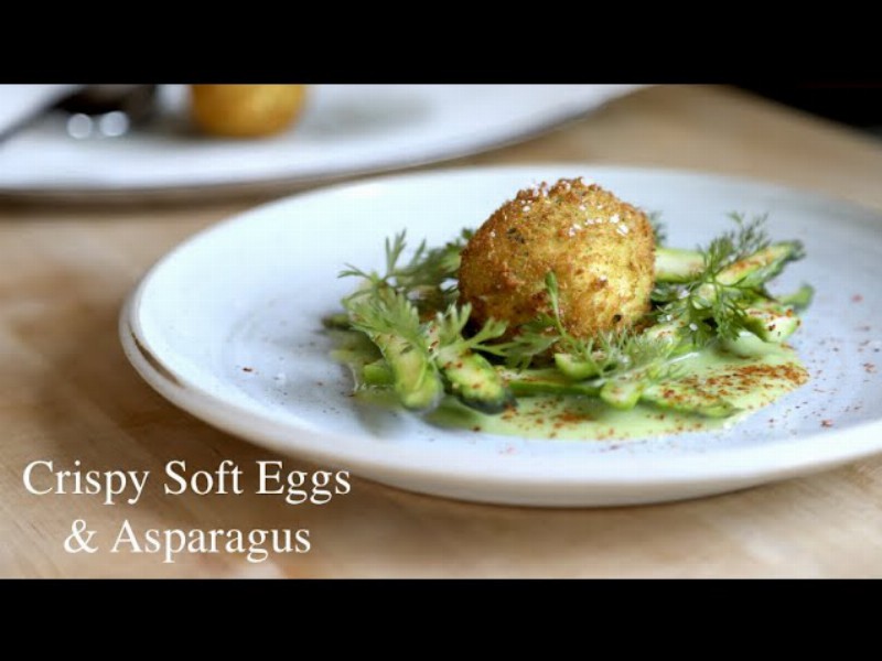 image 0 Crispy Soft Eggs & Asparagus