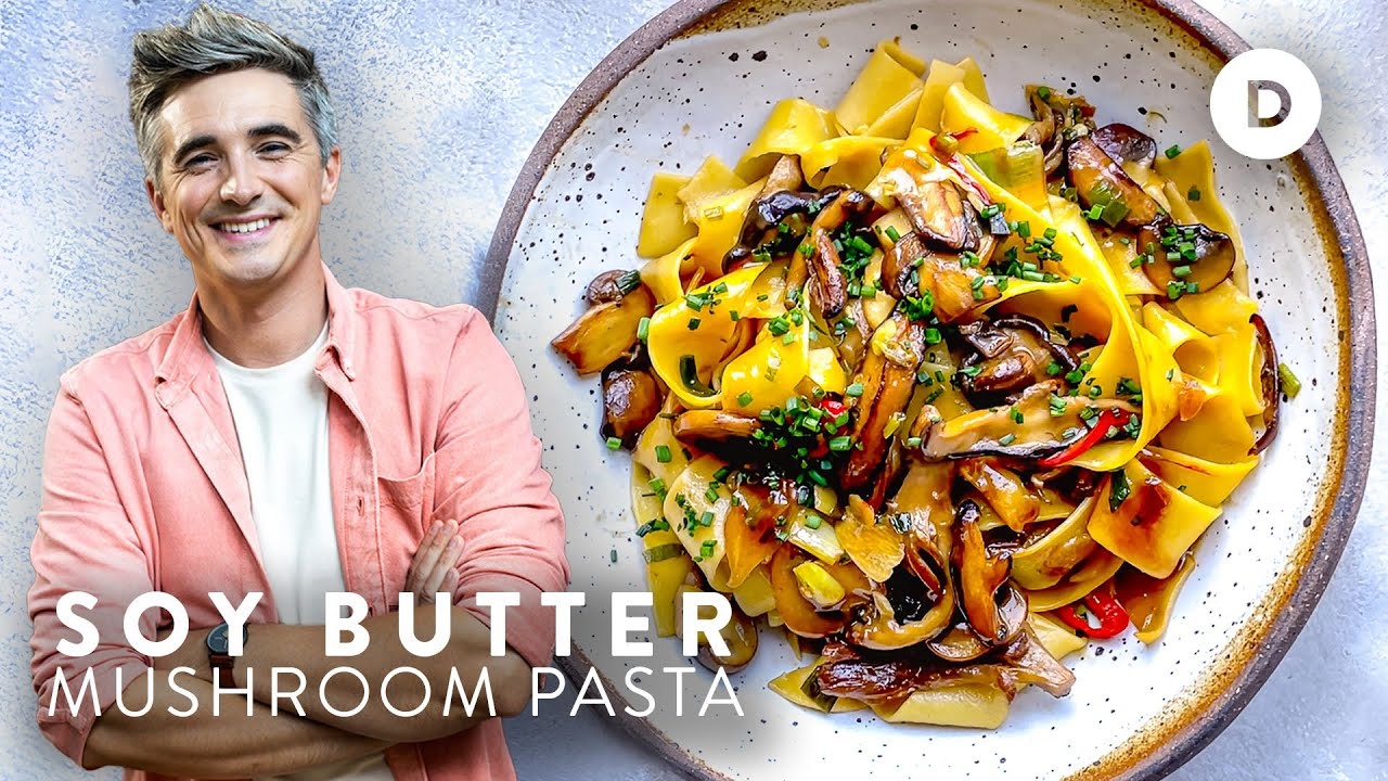 Easy Soy Butter Mushroom Pasta!