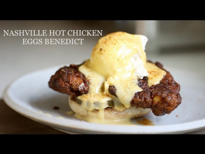 image 0 Nashville Hot Chicken Eggs Benedict