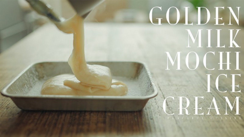 [no Music] How To Make Golden Milk Mochi Ice Cream (vegan)