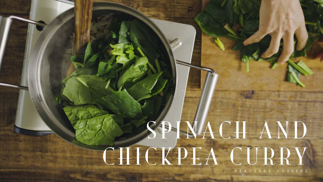 [no Music] How To Make Spinach And Chickpea Curry