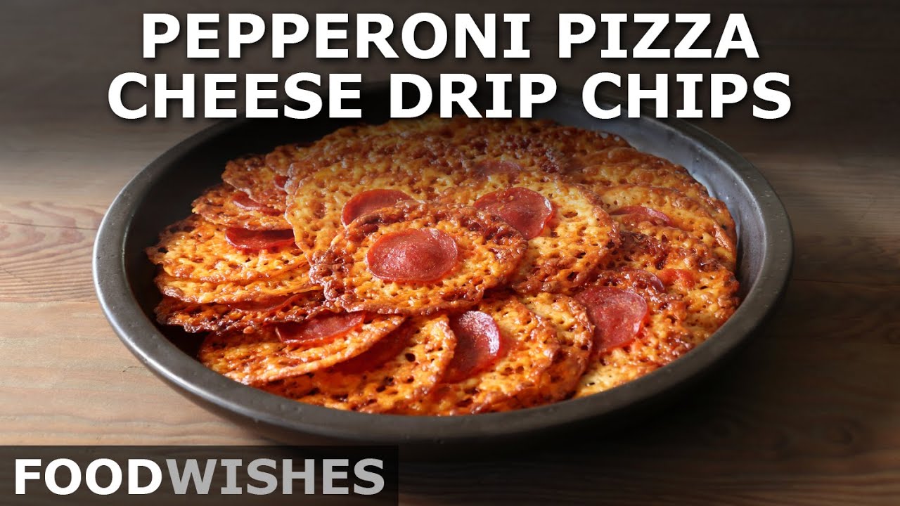 image 0 Pepperoni Pizza Cheese Drip Chips - Food Wishes