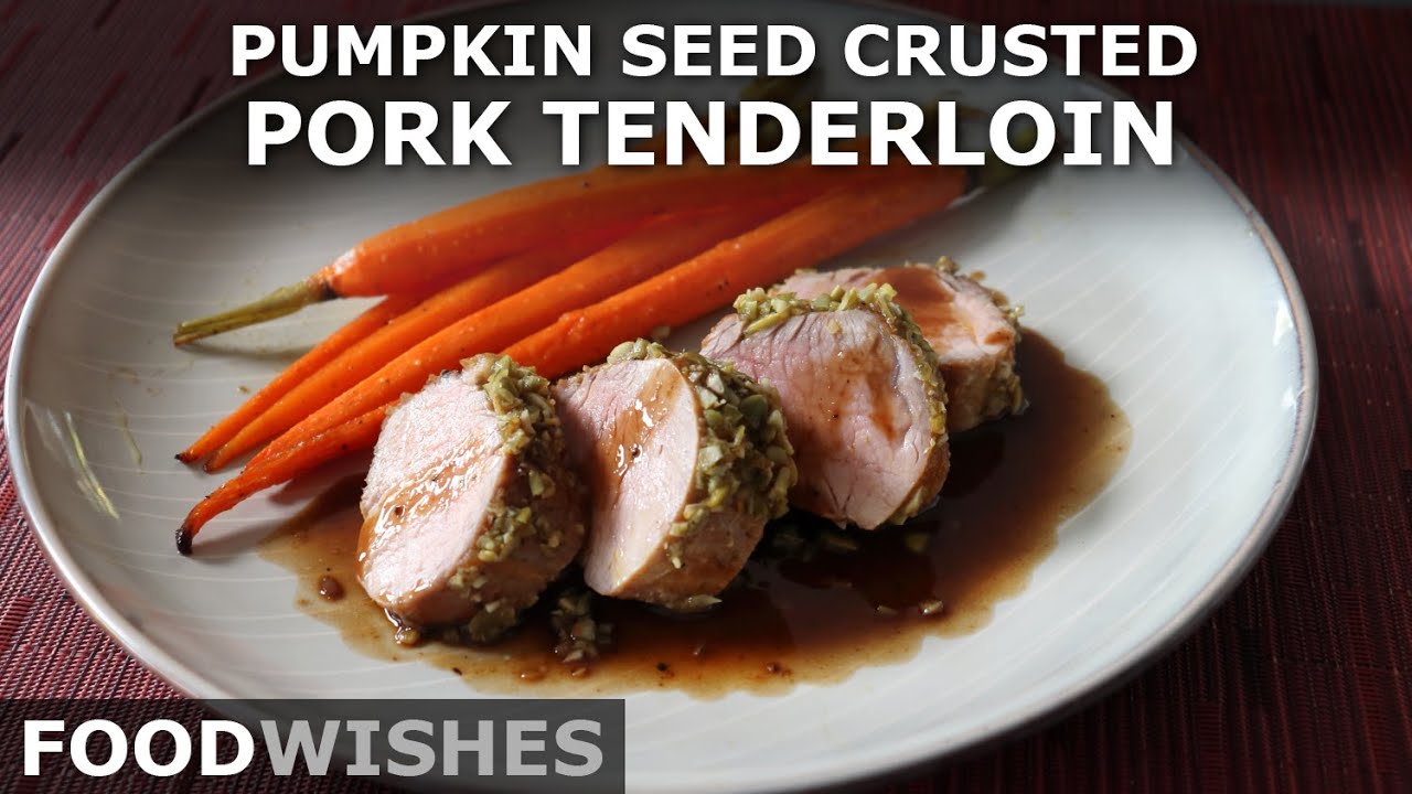 image 0 Pumpkin Seed Crusted Pork Tenderloin Roast - Food Wishes