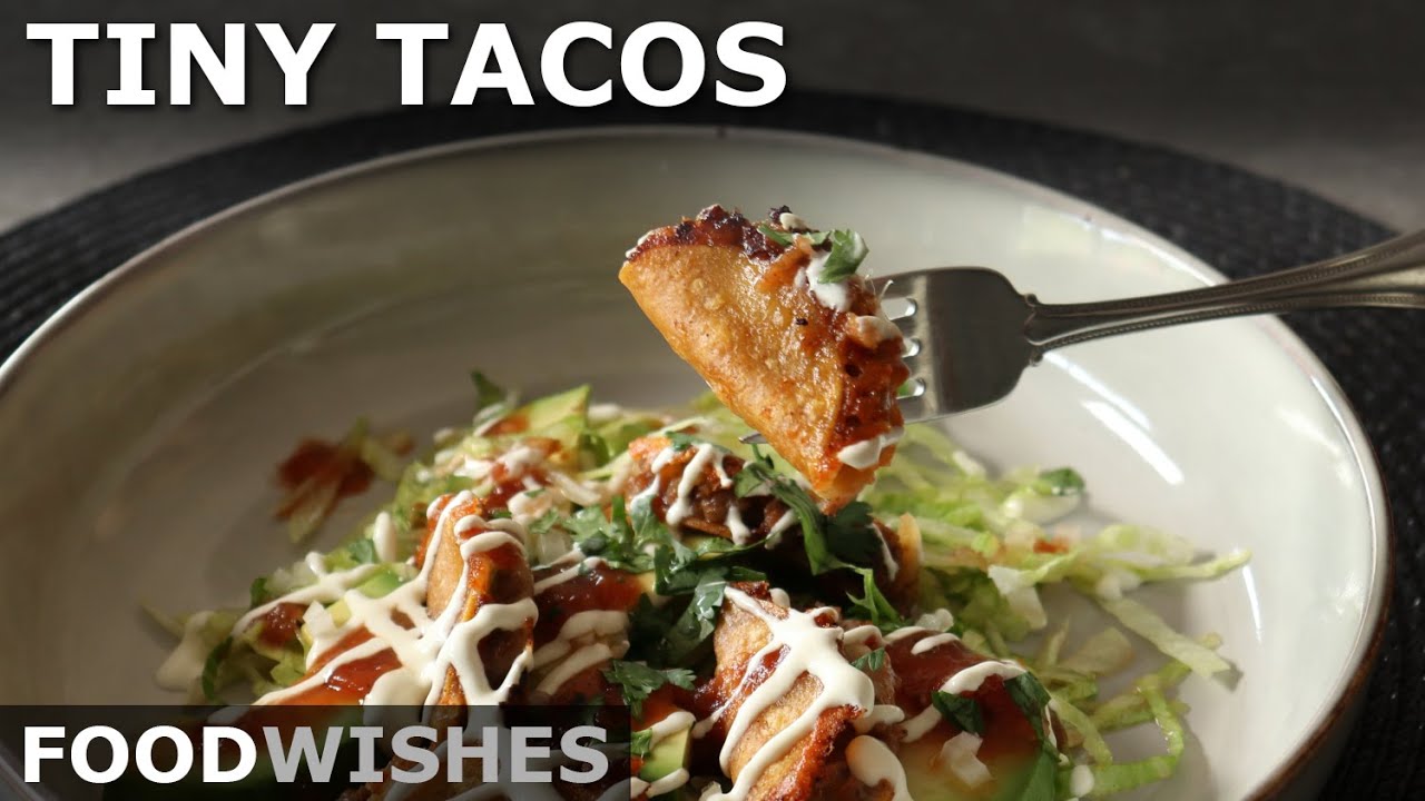 Tiny Tacos! Easy Bite-sized Crispy Tacos - Food Wishes