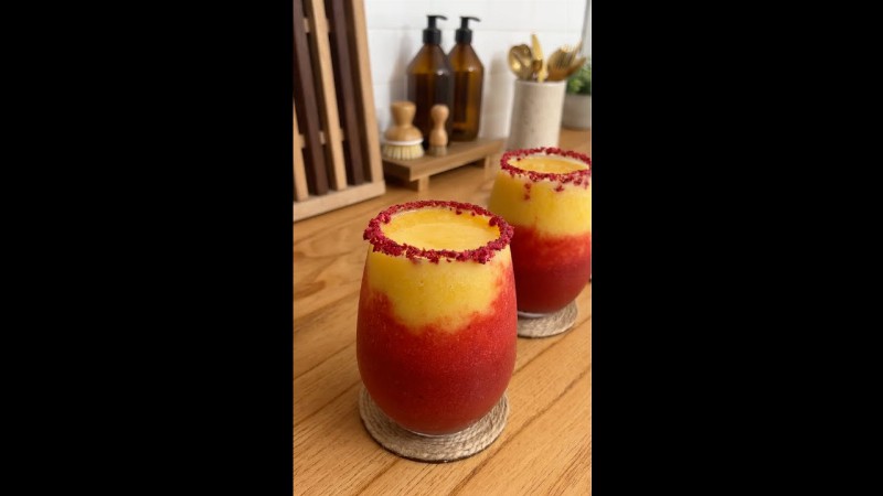 Treat Yourself With A Gorgeous Raspberry Peach Smoothie #shorts